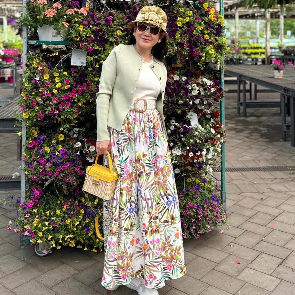 NWT Bambah Floral Sarah cotton maxi skirt